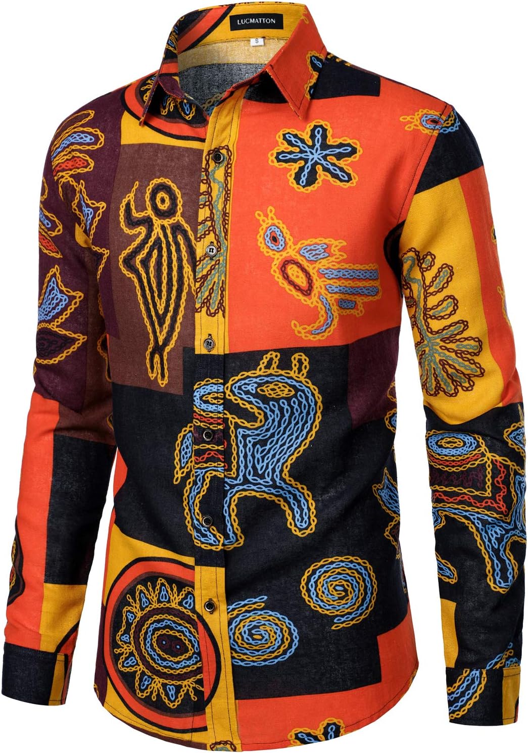 Men Linnen Stylish African Tradition Shirt