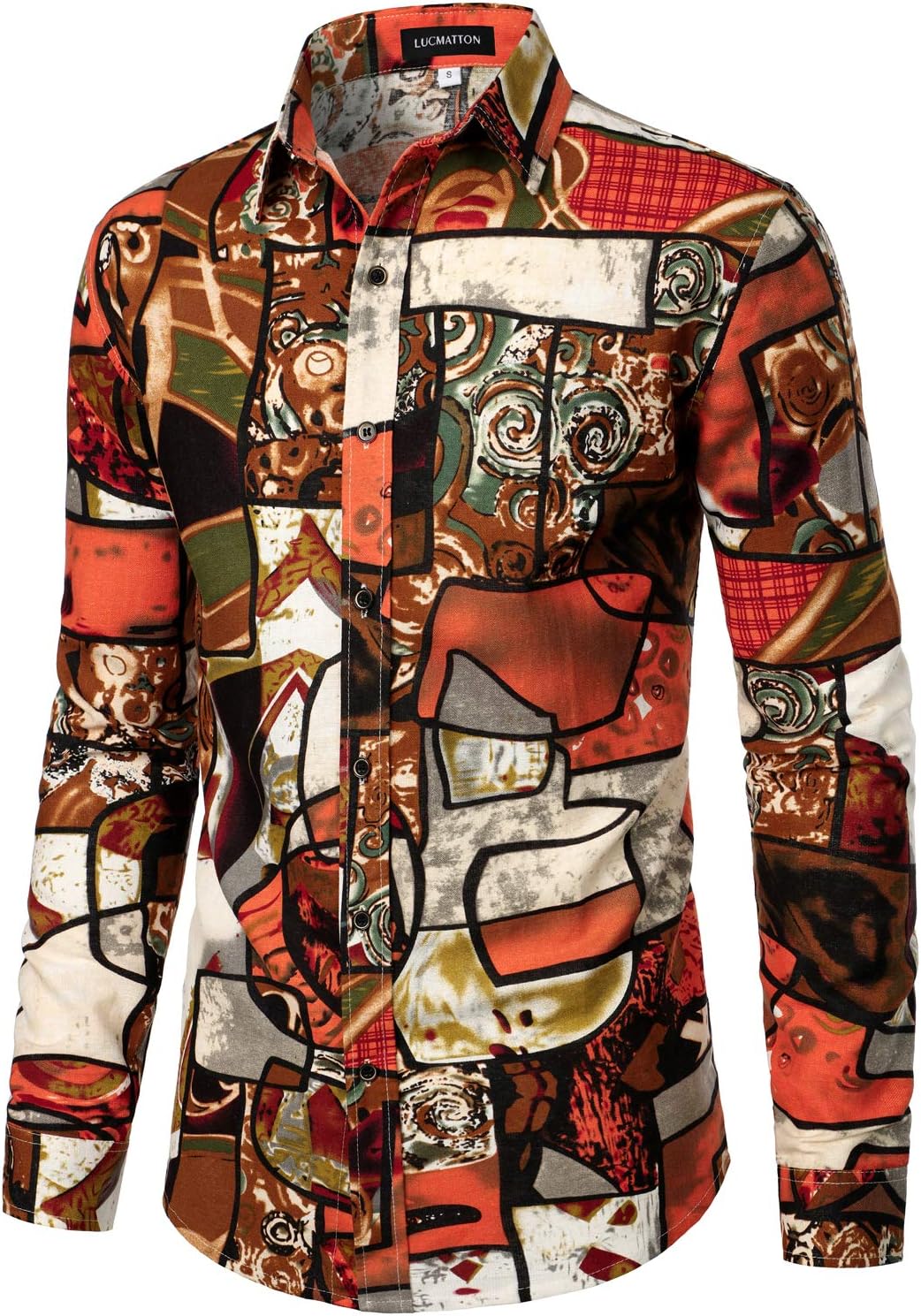 Men Linnen Stylish African Tradition Shirt