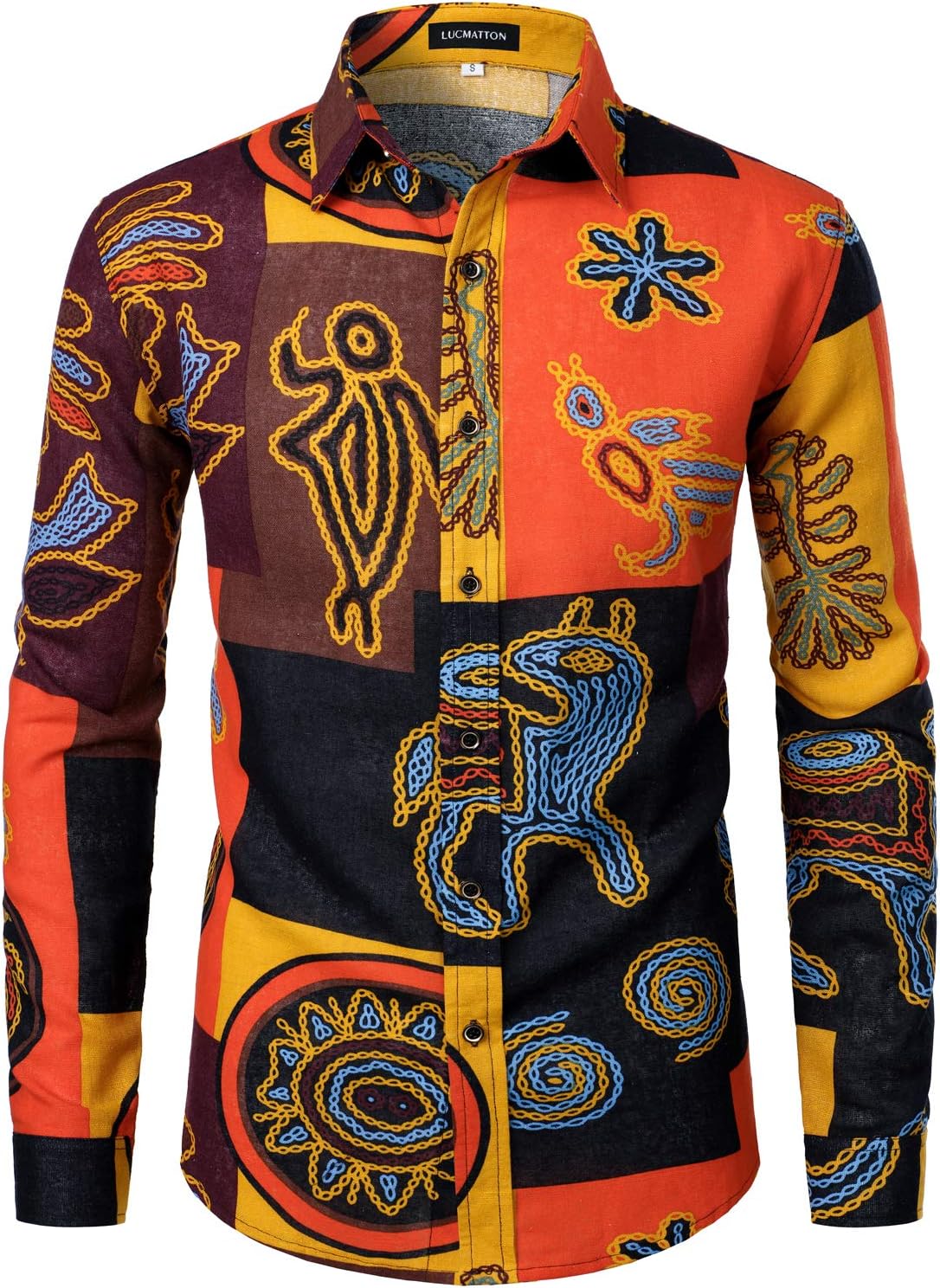 Men Linnen Stylish African Tradition Shirt