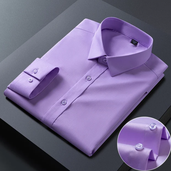 Anti-wrinkle slim fit casual business shirt
