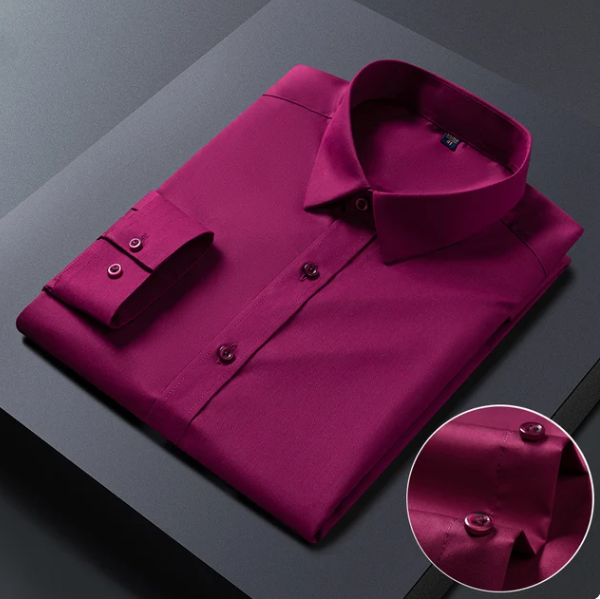 Anti-wrinkle slim fit casual business shirt