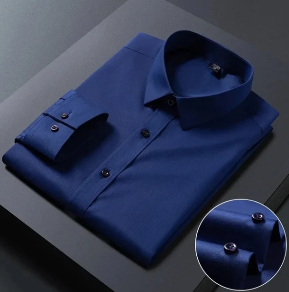 Anti-wrinkle slim fit casual business shirt