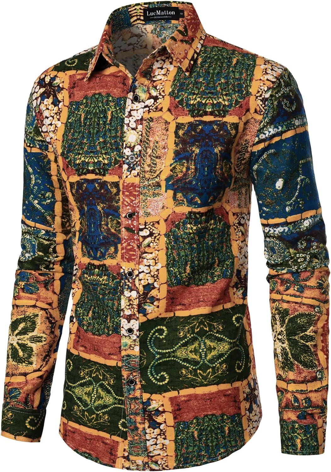 Men Linnen Stylish African Tradition Shirt