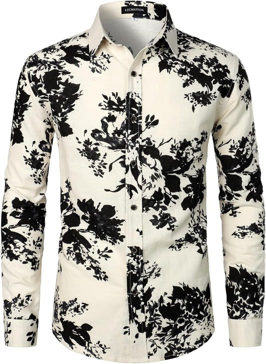Men Linnen Stylish African Tradition Shirt