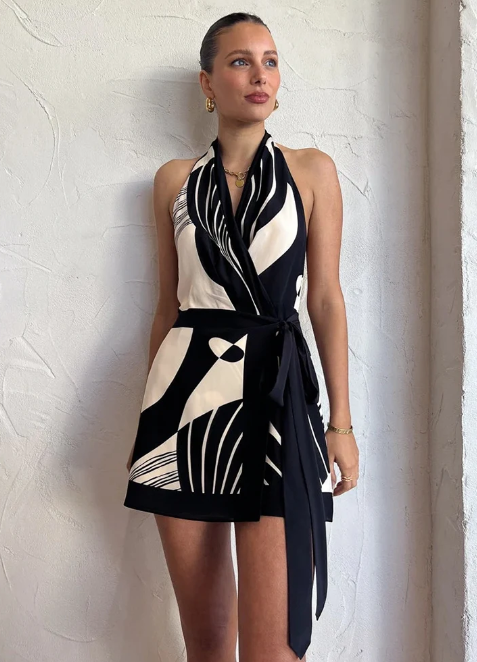 Sexy Club Print  Robe Bodycon