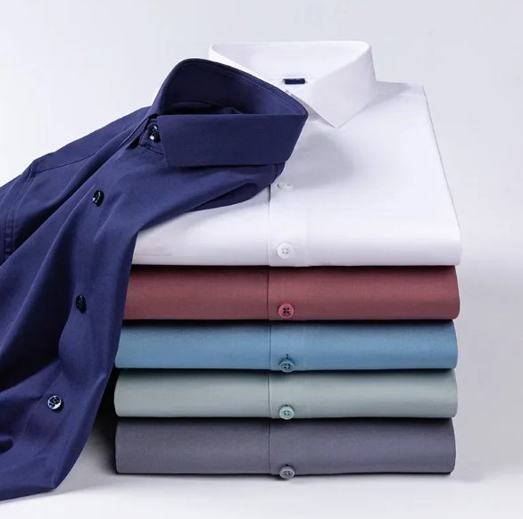 Anti-wrinkle slim fit casual business shirt
